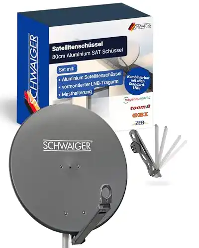 Schwaiger-Satellitenschüssel SCHWAIGER 227 mit LNB Tragarm