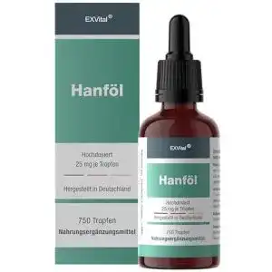 Hanföl-Tropfen Exvital Hanfsamenöl 25mg mit Omega 3-6-9