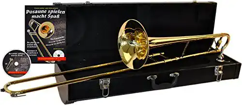 Posaune CLIFTON , Zug (Tenor) inkl. Mundstück und Koffer Lernbuch