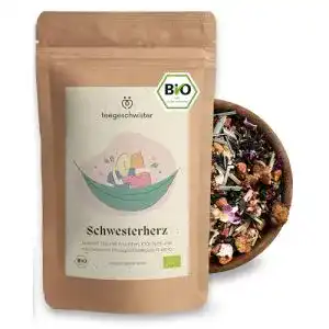 Weißer Tee teegeschwister ® Schwesterherz, BIO mit Rosenblüten