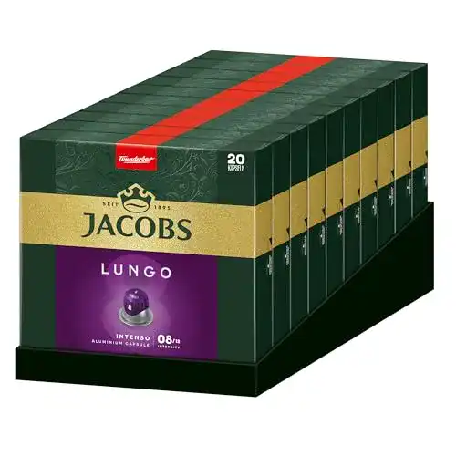 Jacobs-Kapseln Jacobs Kaffeekapseln Lungo Intenso, Intensität 8