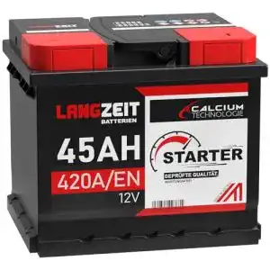 Autobatterie 45Ah LANGZEIT Starterbatterie