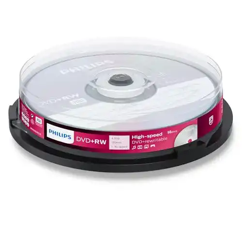 DVD-RW Philips DVD+RW 4.7Gb 4X Data/120Min, 10er Cake