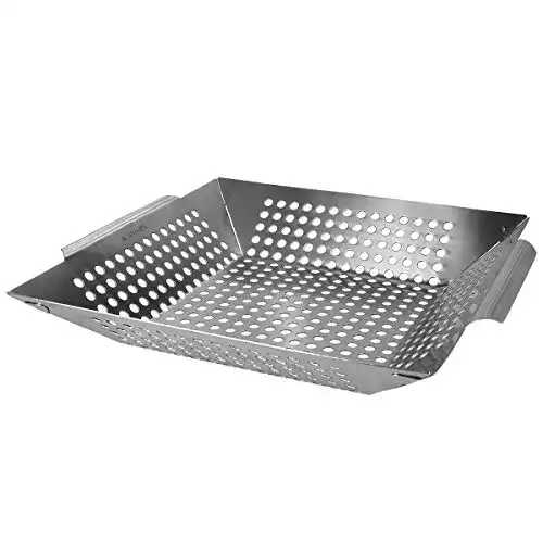 Die beste Grillkorb Navaris Grillschale Edelstahl Schale, 35x30x6cm 2026 Test Bestseller Grillkorb Navaris Grillschale Edelstahl Schale, 35x30x6cm