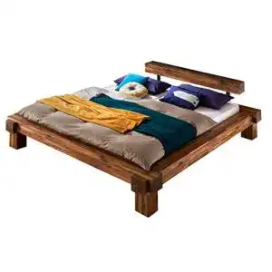 Futonbett SAM Balkenbett 180×200 cm Casa, aus Akazienholz