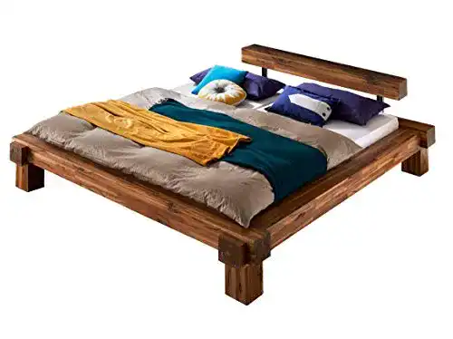 Futonbett SAM Balkenbett 180×200 cm Casa, aus Akazienholz