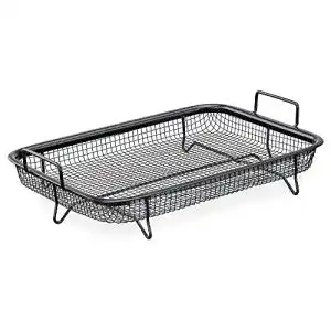 Backofen-Grillkorb Navaris Grillkorb Gitter für Backofen 32 x 22,5
