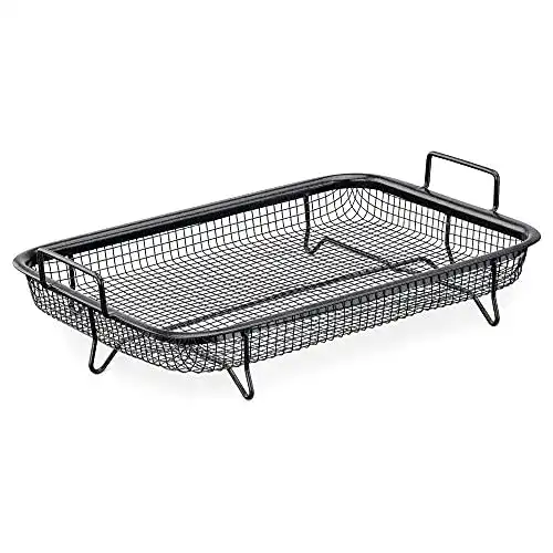 Backofen-Grillkorb Navaris Grillkorb Gitter für Backofen 32 x 22,5