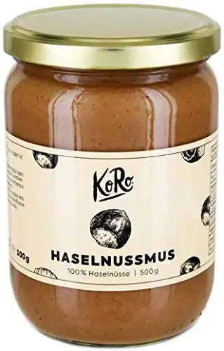 Haselnussmus KoRo, 500 g, 100 % Haselnüsse ohne Zucker u. Salz