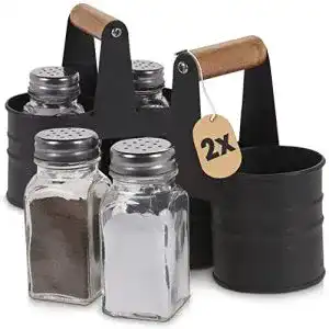 Salz- und Pfefferstreuer Oramics 2er Set inklusive Halter
