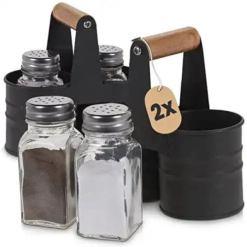 Salz- und Pfefferstreuer Oramics 2er Set inklusive Halter