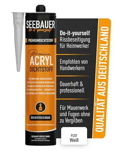 Acryl-Dichtstoff SEEBAUER diy ® Premium- weiß 300 ml Maleracryl