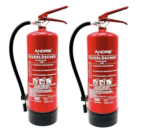 Andris-Feuerlöscher ANDRIS 2X Orig. Marken-Feuerlöscher 6kg