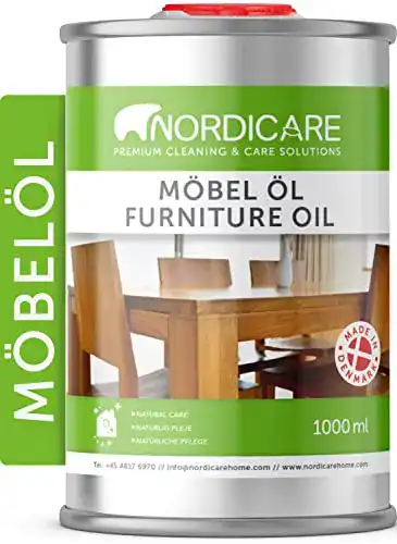 Arbeitsplattenöl Nordicare Holzöl zur Pflege. Möbelöl farblos 1 Liter