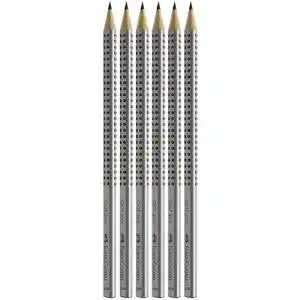 Bleistift Faber-Castell 117697 – 6 e GRIP 2001, Härtegrad: HB
