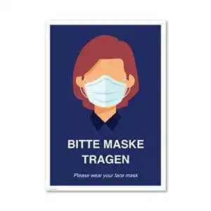 Aufkleber Maskenpflicht Frank Paperman Aufkleber Schild DIN A5