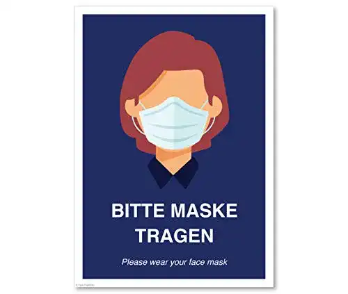 Aufkleber Maskenpflicht Frank Paperman Aufkleber Schild DIN A5