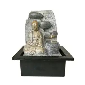 Zimmerbrunnen Dehner Steine mit LED Beleuchtung, Polyresin
