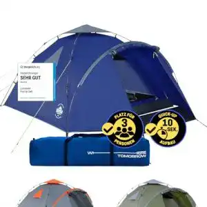 Lumaland-Zelt Lumaland Outdoor Pop Up Familienzelt Wurfzelt