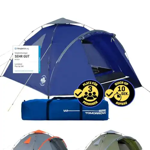 Lumaland-Zelt Lumaland Outdoor Pop Up Familienzelt Wurfzelt