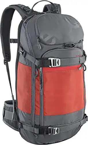 Protektor-Rucksack EVOC FR PRO Grau-Rot, Snowboard-Rucksack