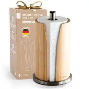 Küchenrollenhalter Edelstahl Exitoso Küchenrollenhalter Bambus