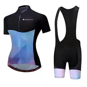 Bibshorts MILOTO Damen Radtrikot Kurzarm Trikots Radfahren
