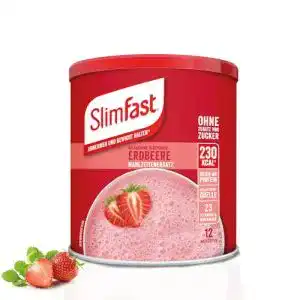 Mittel zum Abnehmen SlimFast Milchshake Pulver Erdbeere 438 g