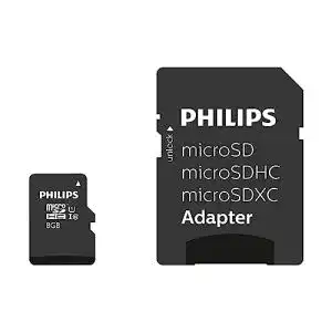 Micro-SD 8GB Philips Micro SDHC Card 8GB Class 10 incl. Adapter