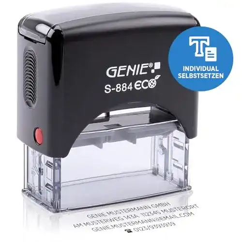 Adressstempel GENIE S-884 selbstfärbender Stempel Set