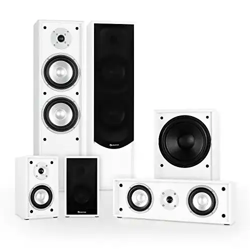 Auna-5.1-Soundsystem auna Linie-300-WH 5.1 Heimkino Lautsprecher Set