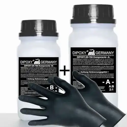 Epoxidharz Dipoxy 750g 2K Harz + Härter + Handschuhe EP