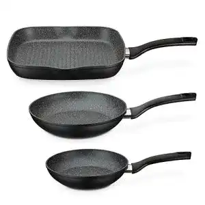 Pfannenset GSW 209359 Pfannen-Set Gourmet Granit 3-teilig