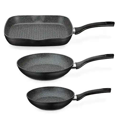 Pfannenset GSW 209359 Pfannen-Set Gourmet Granit 3-teilig