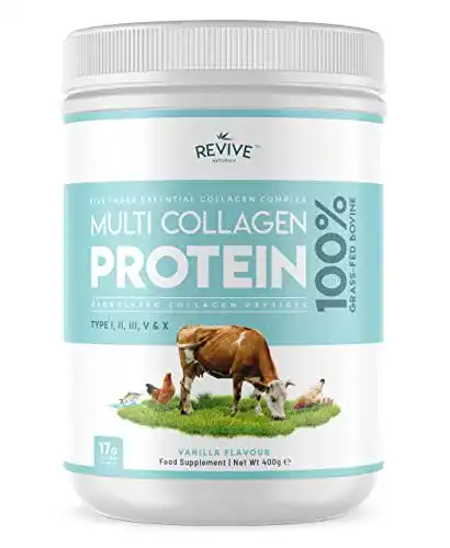 Kollagen Revive Naturals Vanille Multi-Proteinpulver, 400g