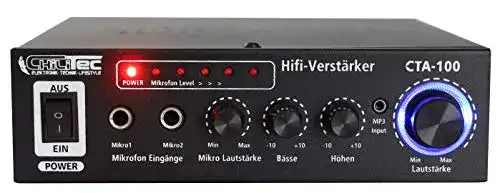 Hifi-Verstärker ChiliTec CTA-100 Cinch Aux In 100 Watt, Stereo