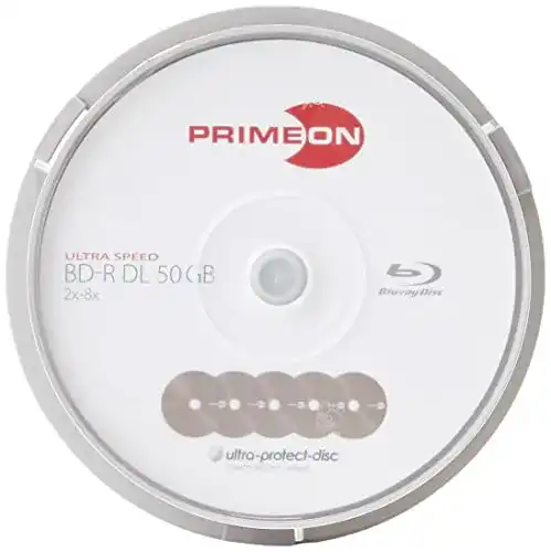 Blu-ray-Rohling Primeon BD-R DL 50GB/2-8x Cakebox (10 Disc)