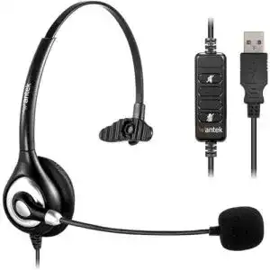 Mono-Headset Wantek USB Headset Mono mit Noise Cancelling