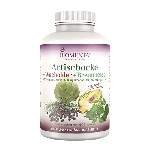 Artischocken-Kapseln BIOMENTA, 180 Kapseln, hochdosiert