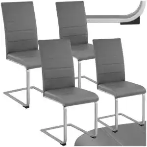 Schwingstuhl TecTake 800632 4er Set, Kunstleder, ergonomisch