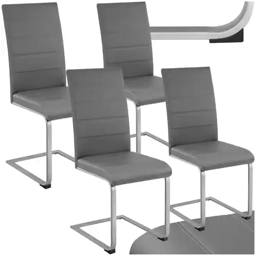 Schwingstuhl TecTake 800632 4er Set, Kunstleder, ergonomisch