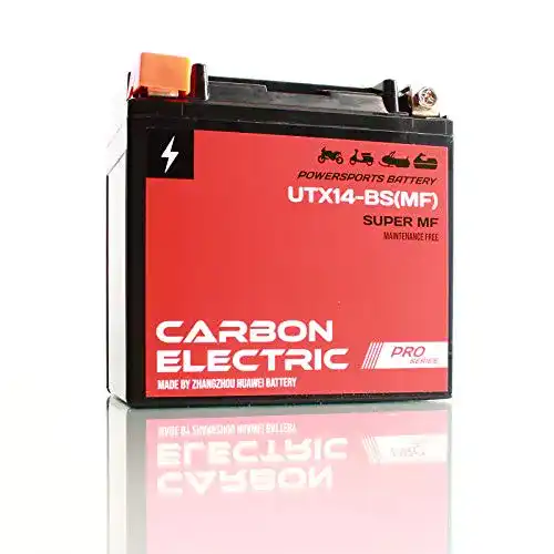 Motorradbatterie 12 V 12 Ah Carbon Electric, Gel Batterie