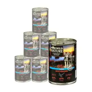 Hunde-Nassfutter Dehner Wild Nature Junior, 6 x 400 g