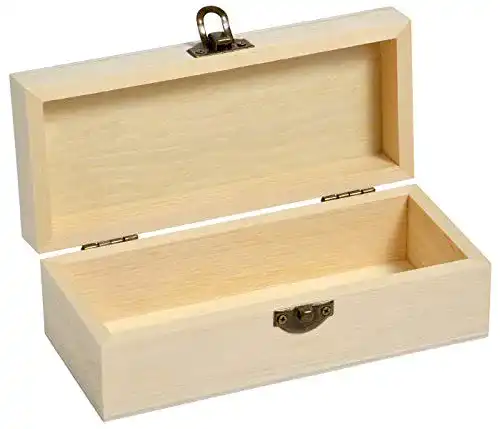 Schatulle Alsino Sammler Holzbox mit Deckel Holz 17,9x8x6,4 cm