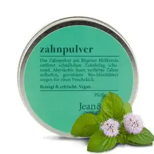 Aktivkohle für die Zähne Jean & Len Zahnpulver, Pfefferminz
