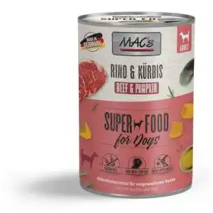 Macs-Nassfutter Hund MACs | Rind & Kürbis | 6 x 400 g