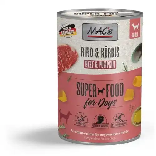MACs-Hundefutter MACs | Rind & Kürbis | 6 x 400 g