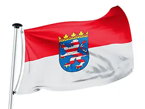 Hessen-Flagge FLAGLY Premium Flagge Hessen 100x150cm