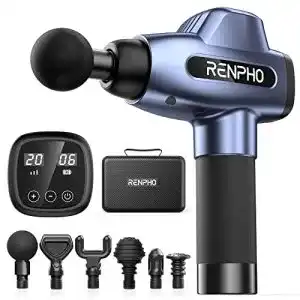 Mini-Massagepistole RENPHO mit LCD Touchscreen, Blau