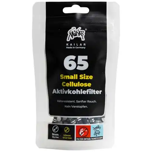 Aktivkohlefilter KAiLAR 65 BLACK Cellulose Slim (5,9 mm)